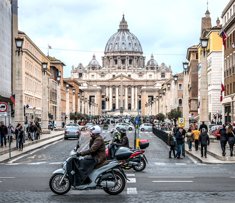 Basillica and Italian road