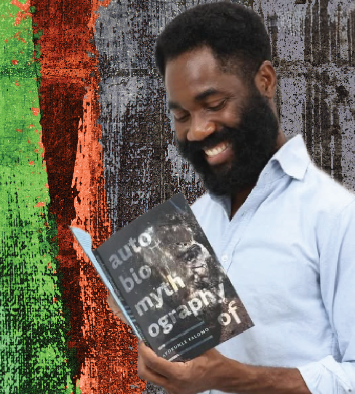 Ayokunle Falomo reading his book