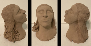 Woman-Three views, sculptures