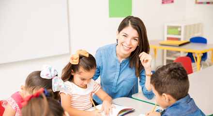 Teacher in classroom