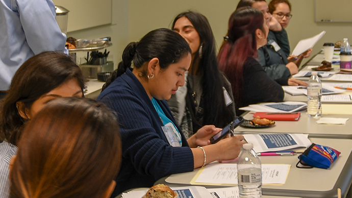 Students in a morning workshop