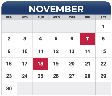 November Calendar November Calendar