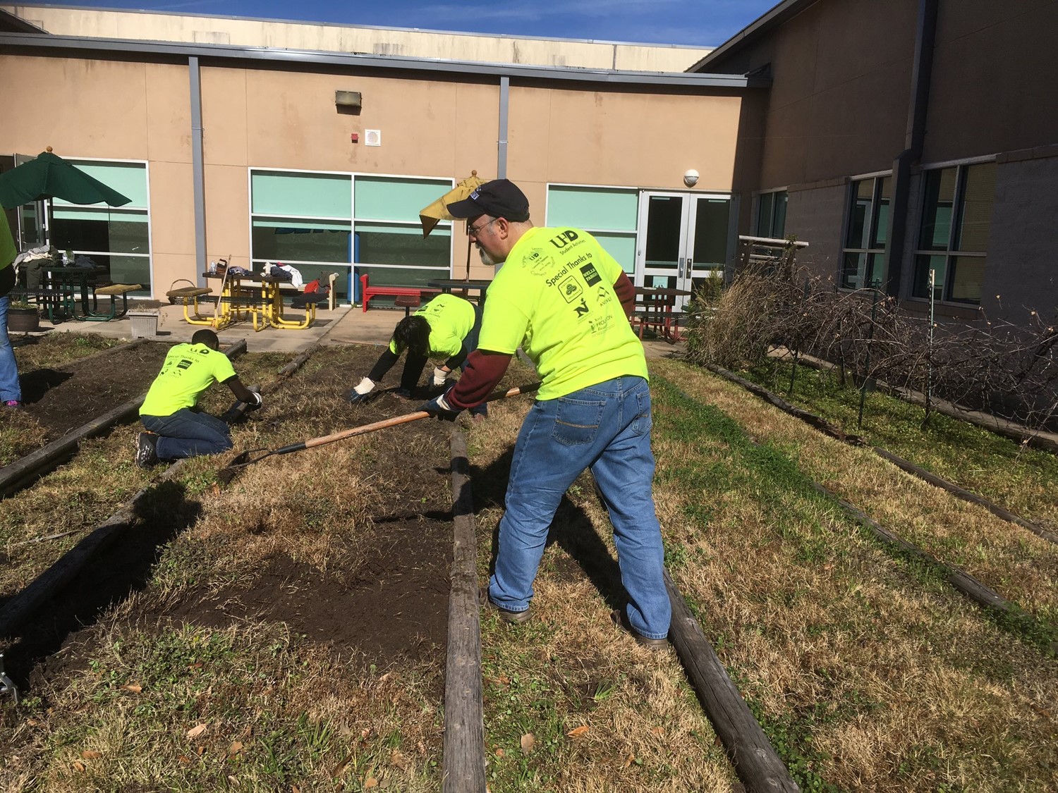 Students Gardening