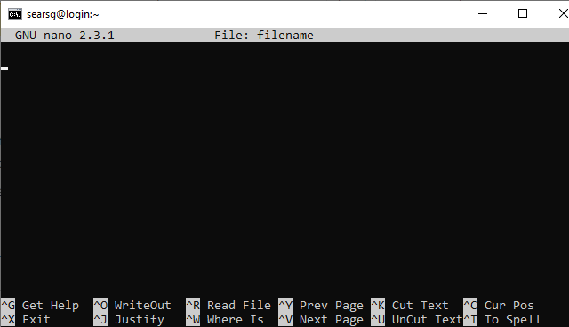 text inside terminal