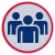 Button of a group of people
