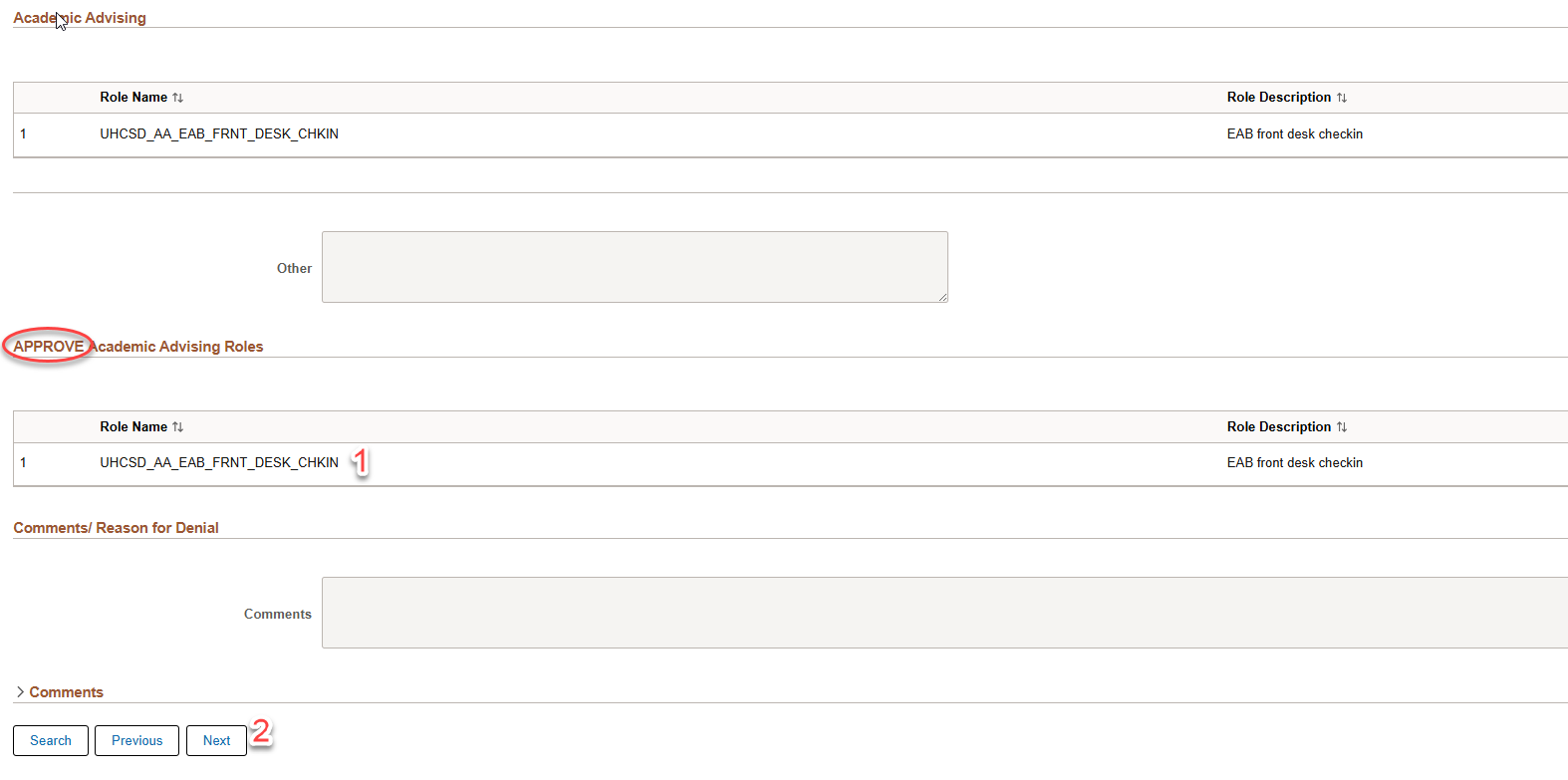 Approval Route Status - screen capture Approval Route Status - screen capture
