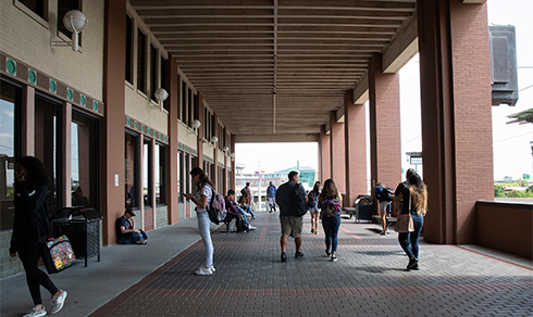 outside the One Main building