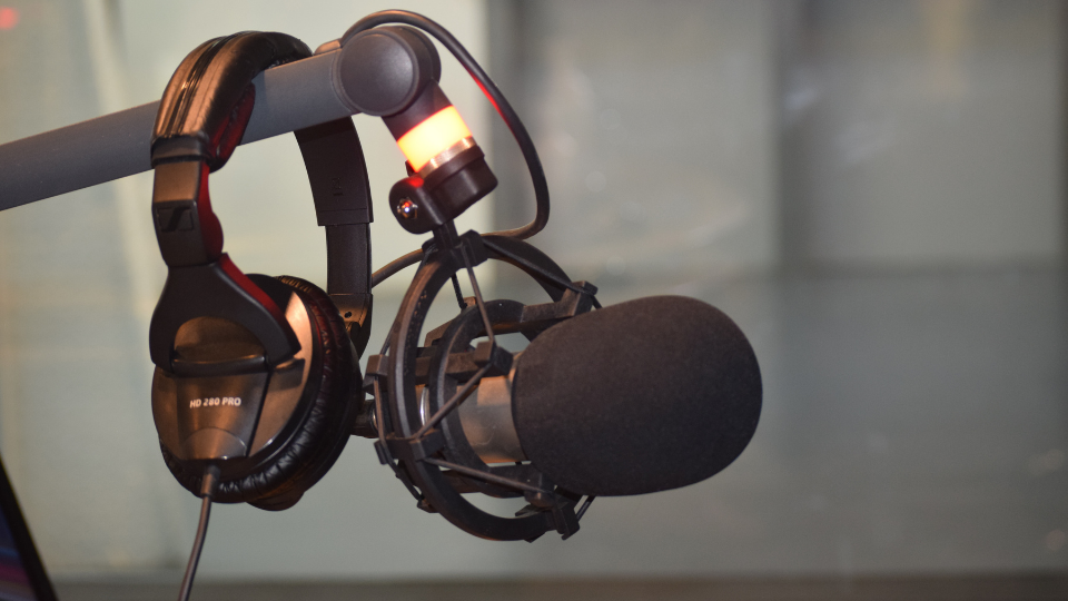 Headphones in the UHD radio studio
