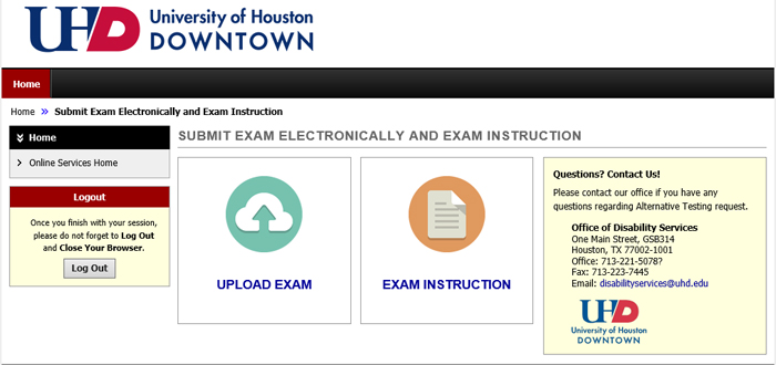 Screenshot of When a Student Schedules and Exam Part 2