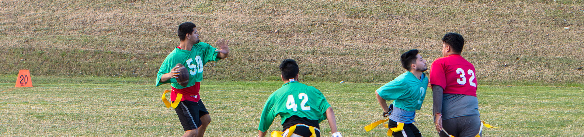 UHD students playing sports.