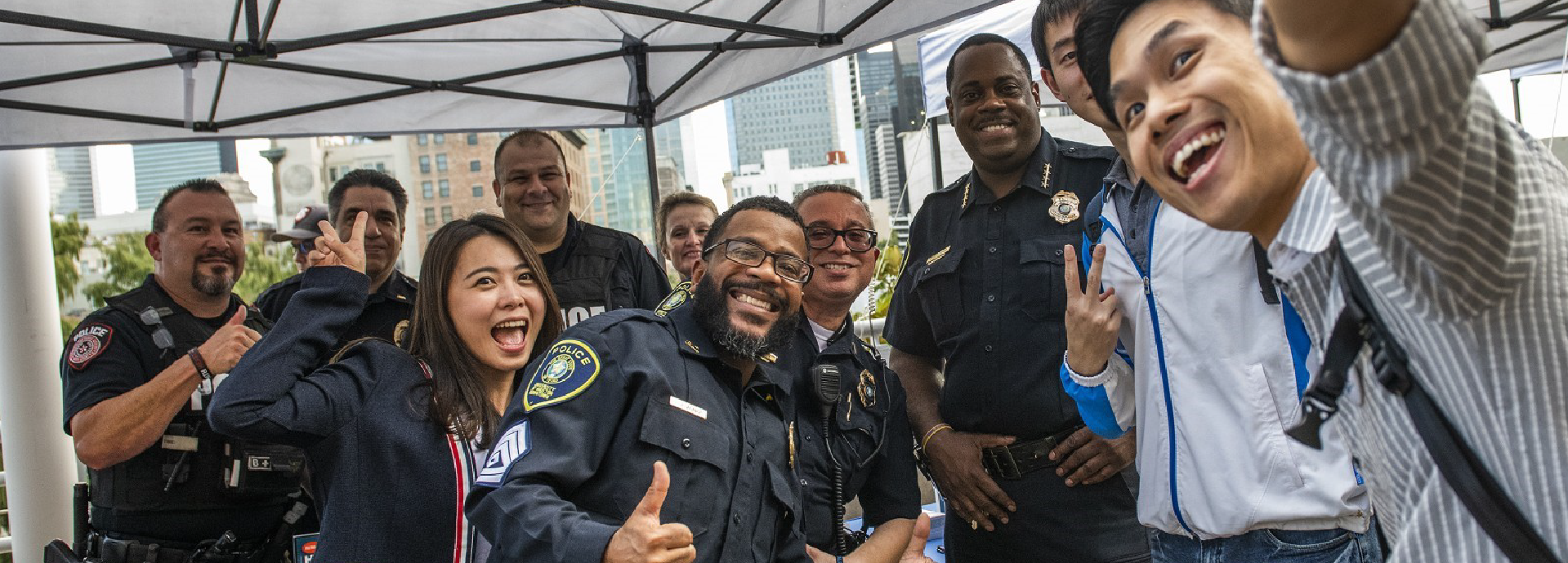 UHD staff and students with UHD police