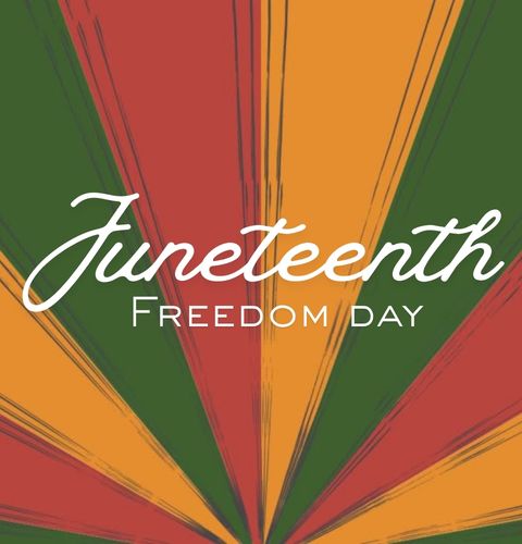Text reads juneteenth and freedom day